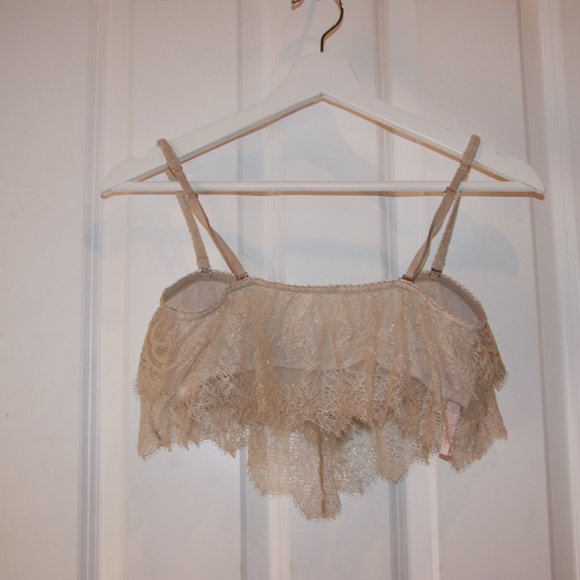 VICTORIA'S SECRET Crochet Lace Flutter Bralette M - Picture 7 of 16